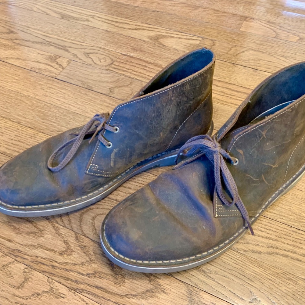 Clarks Men's Bushacre 2 Chukka Leather Boot in size 10
